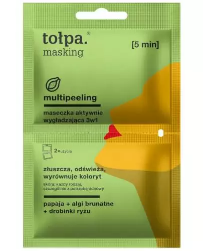 Tołpa Masking Multipeeling maseczka aktywnie wygładzająca 3w1 2 x 5 ml zdjęcie