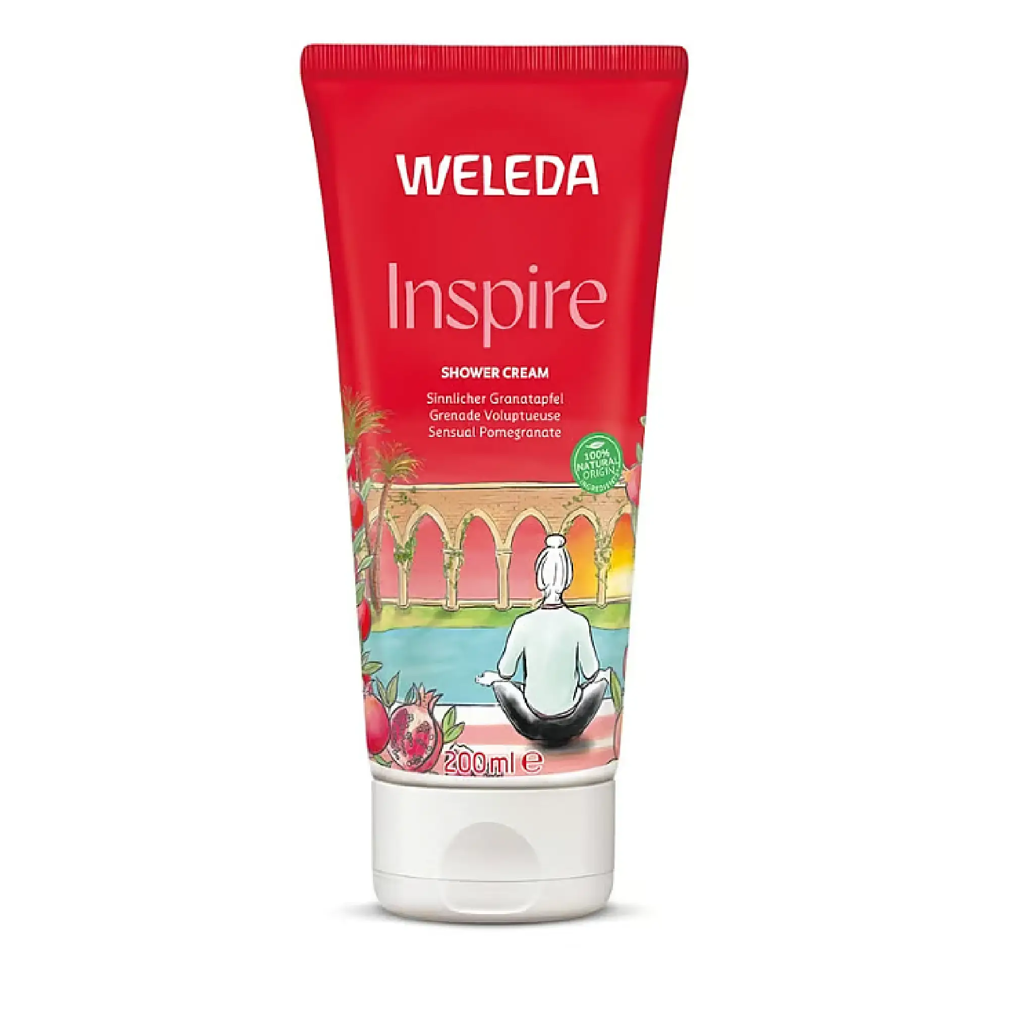 Weleda Inspire, kremowy płyn pod prysznic z granatem, 200 ml zdjęcie