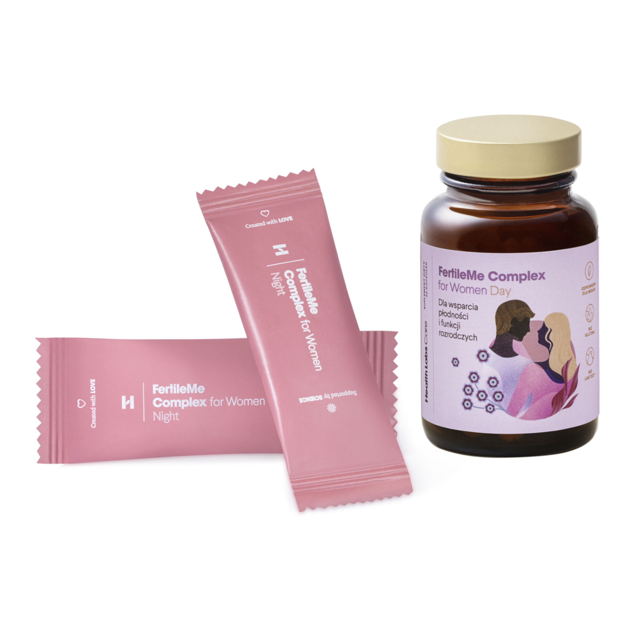 Health Labs Care, FertileMe Complex For Women, 30 kapsułek + 30 saszetek zdjęcie