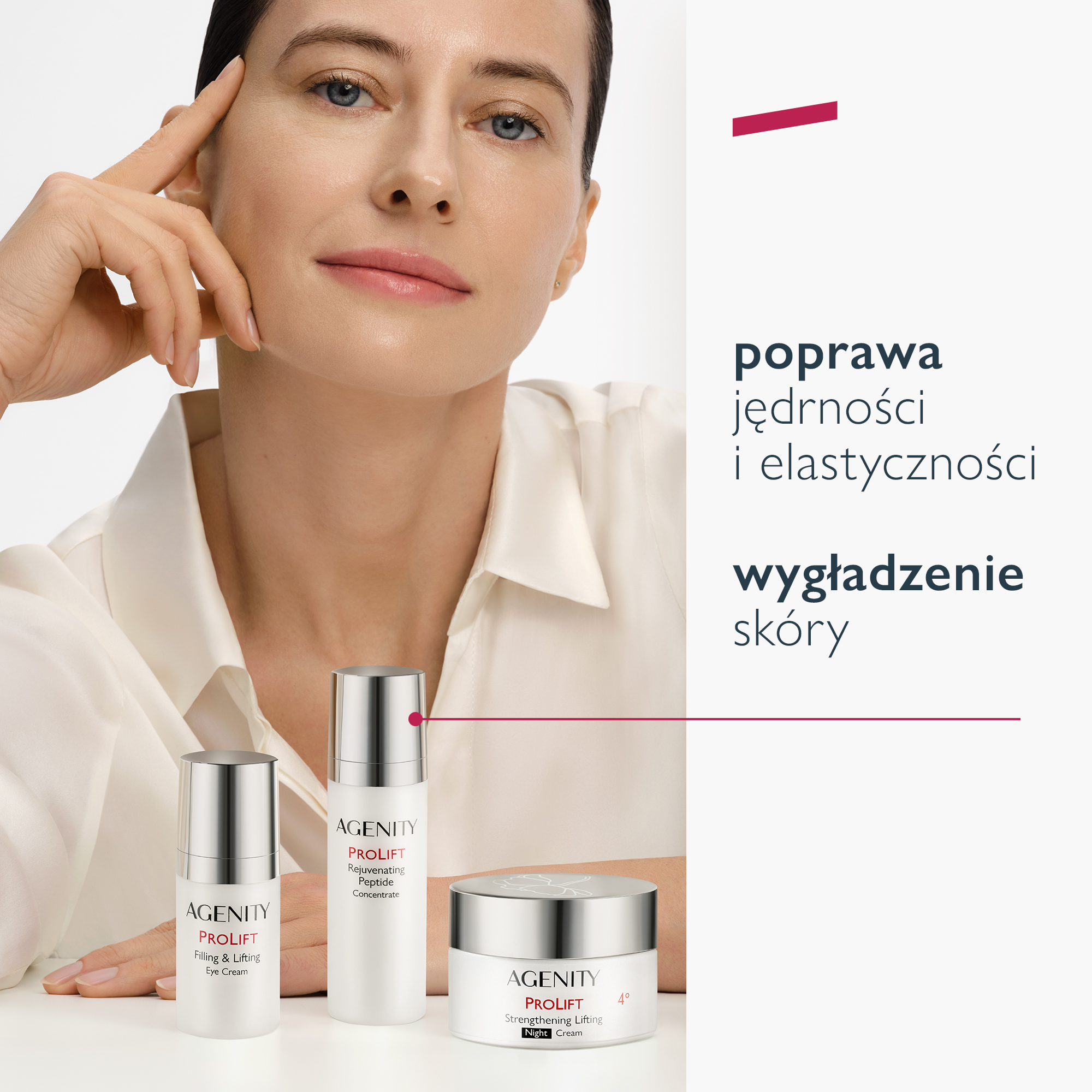 Agenity Prolift, Koncentrat odmładzający do każdego rodzaju skóry peptydowy, 30 ml