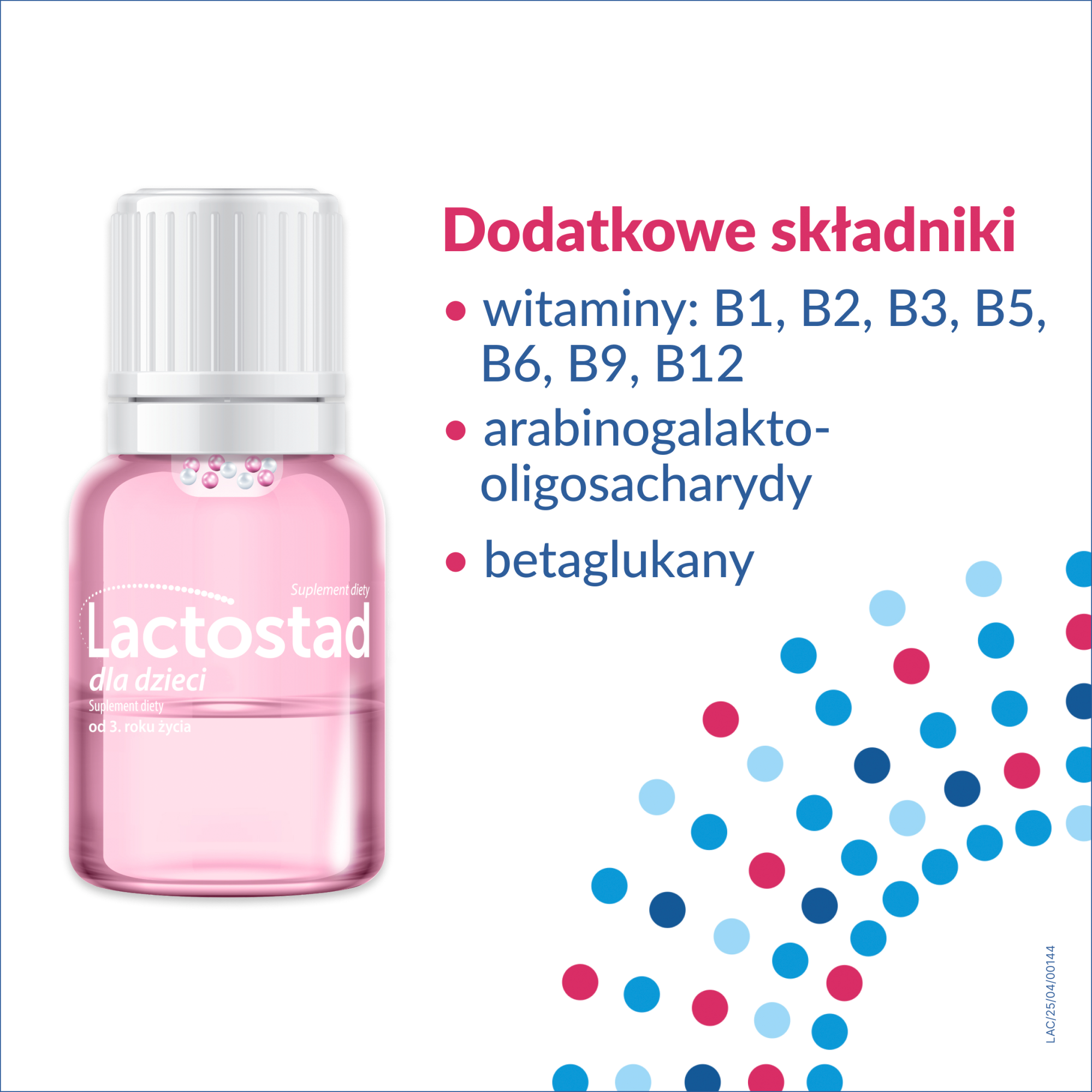 Lactostad dla dzieci od 3. roku życia, buteleczki, 5 sztuk
