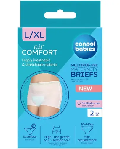 Canpol Babies Air Comfort wielorazowe majtki poporodowe L/XL 2 sztuki [73/002] zdjęcie