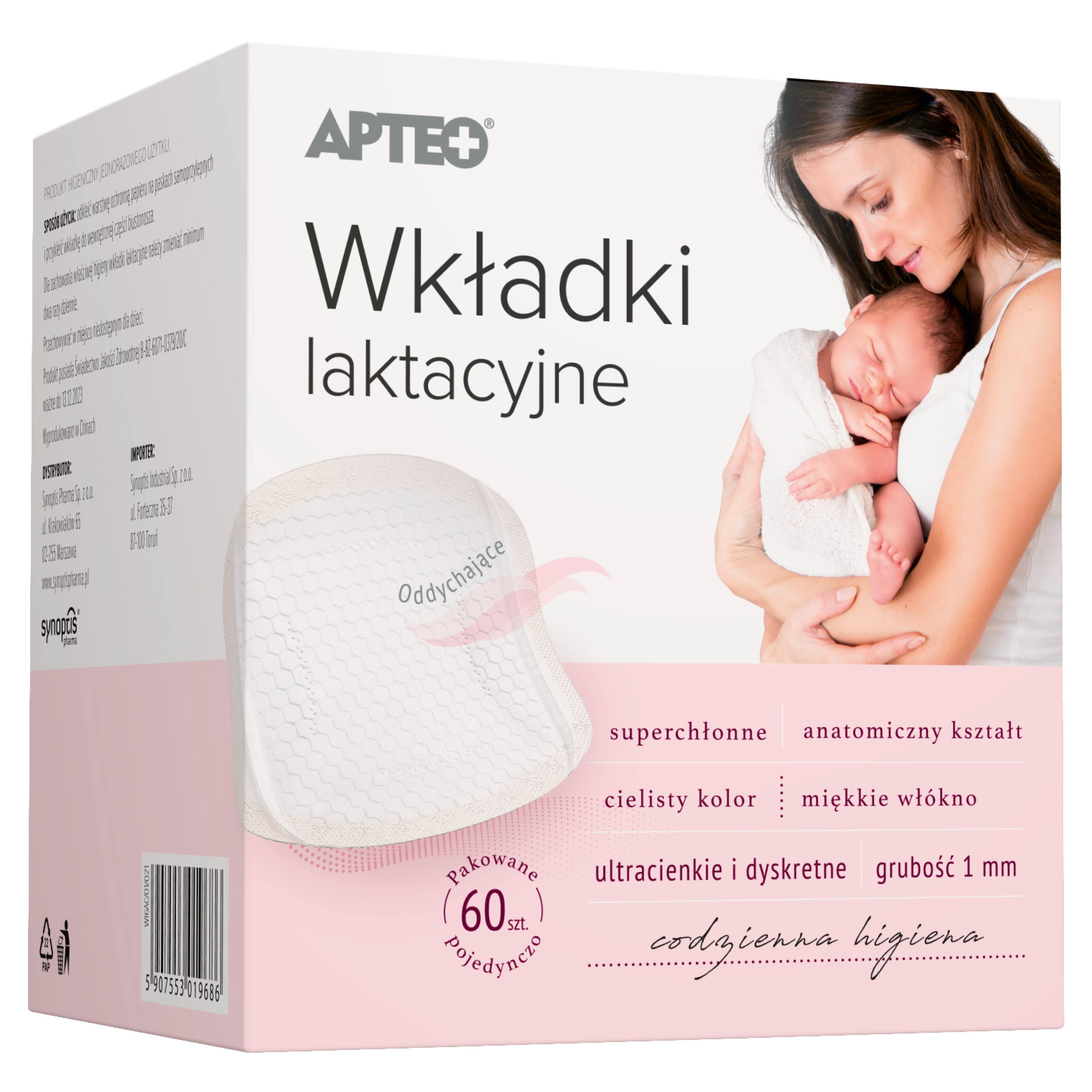Apteo wkładki laktacyjne 60 sztuk zdjęcie