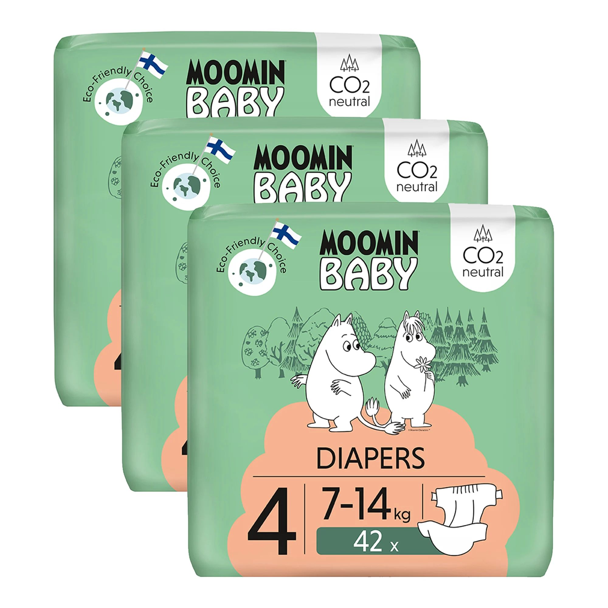 Moomin Baby 4 Maxi pieluszki 7-14 kg 126 sztuk
