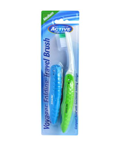 Beauty Formulas Active Medium Szczoteczka do zębów podróżna, 2 sztuki zdjęcie