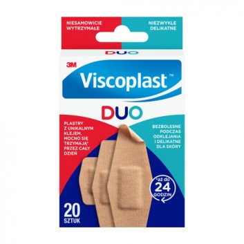 Viscoplast Duo zestaw plastrów 3 rozmiary kopertka 20 sztuk
