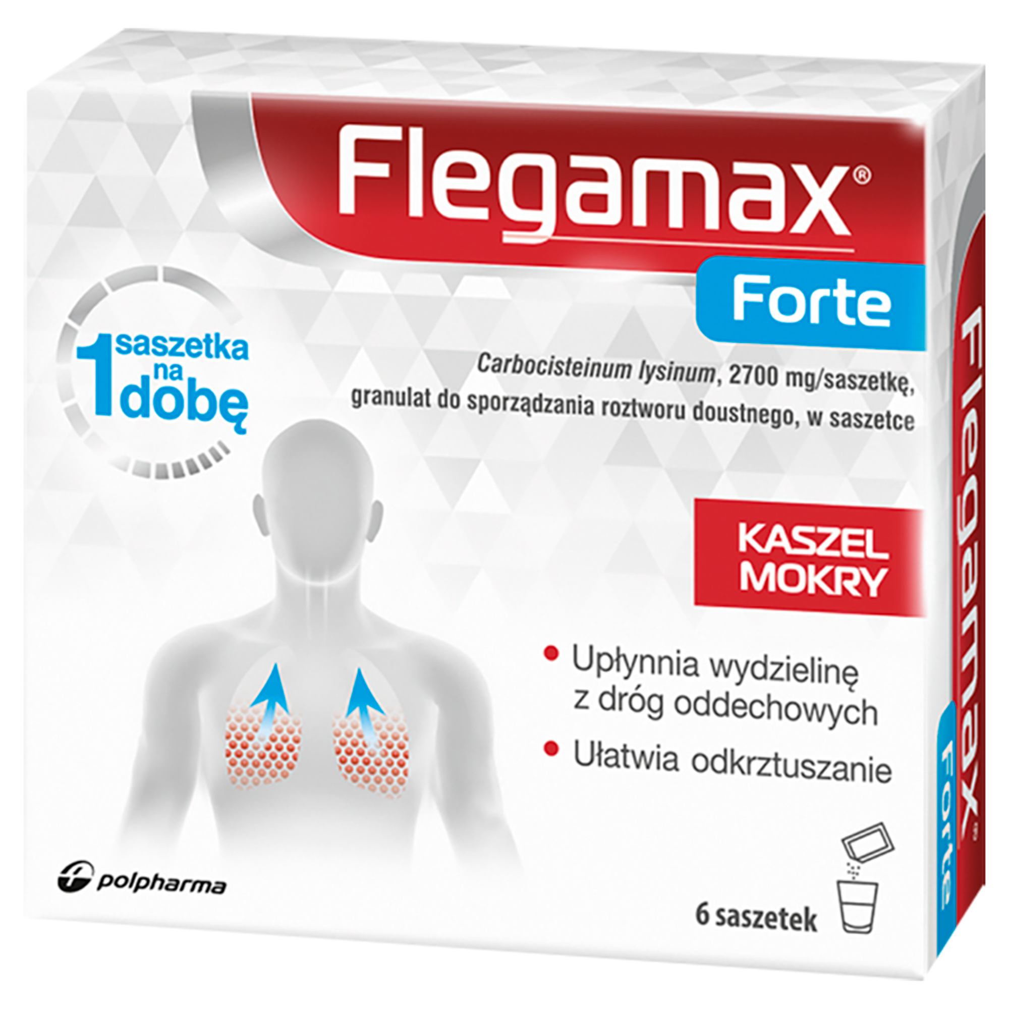 Flegamax Forte 2700 mg/saszetkę granulat do sporządzania roztworu doustnego 6 saszetek zdjęcie