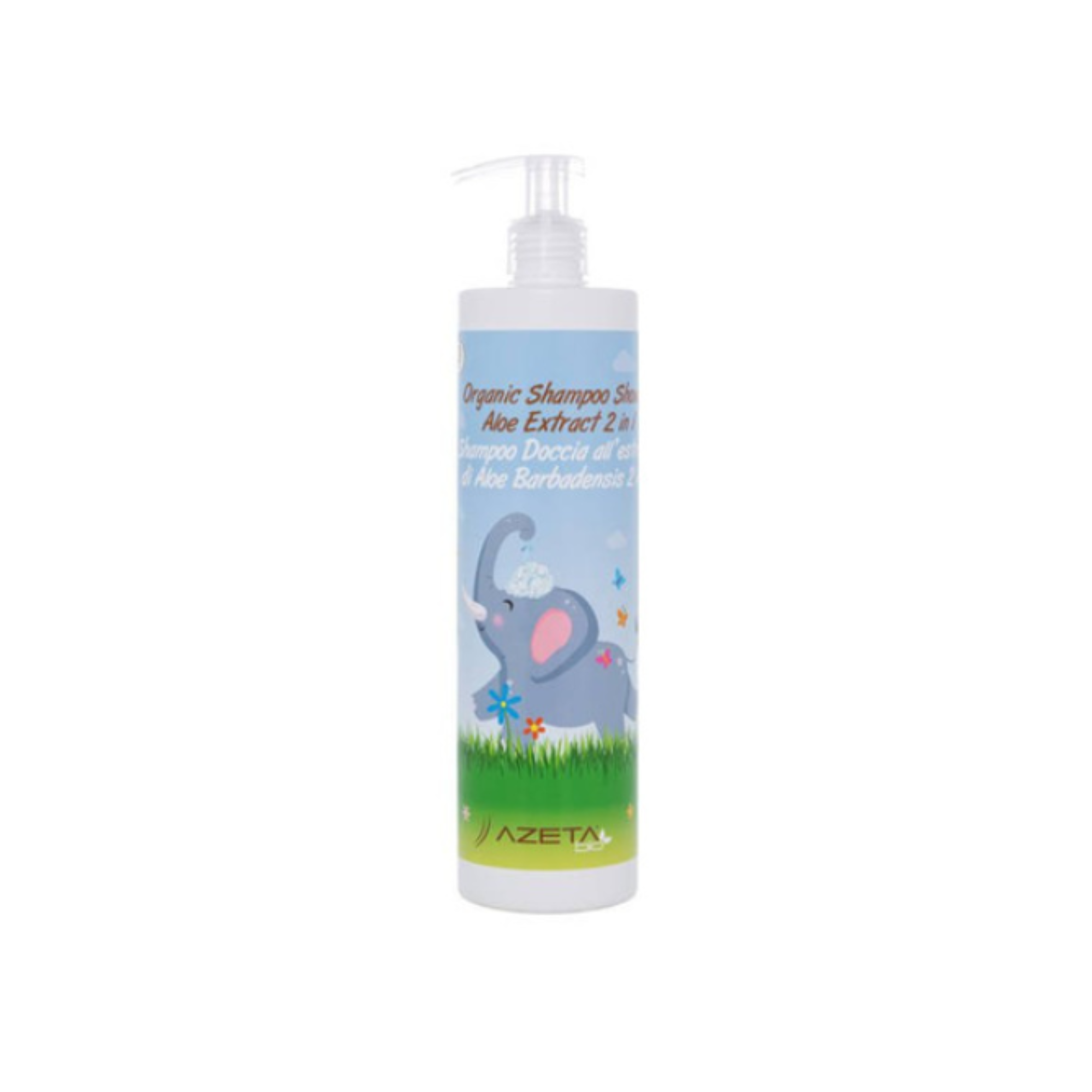 Azeta Bio organiczny szampon i płyn do mycia ciała 2w1 dla dzieci z ekstraktem z aloesu 500 ml zdjęcie