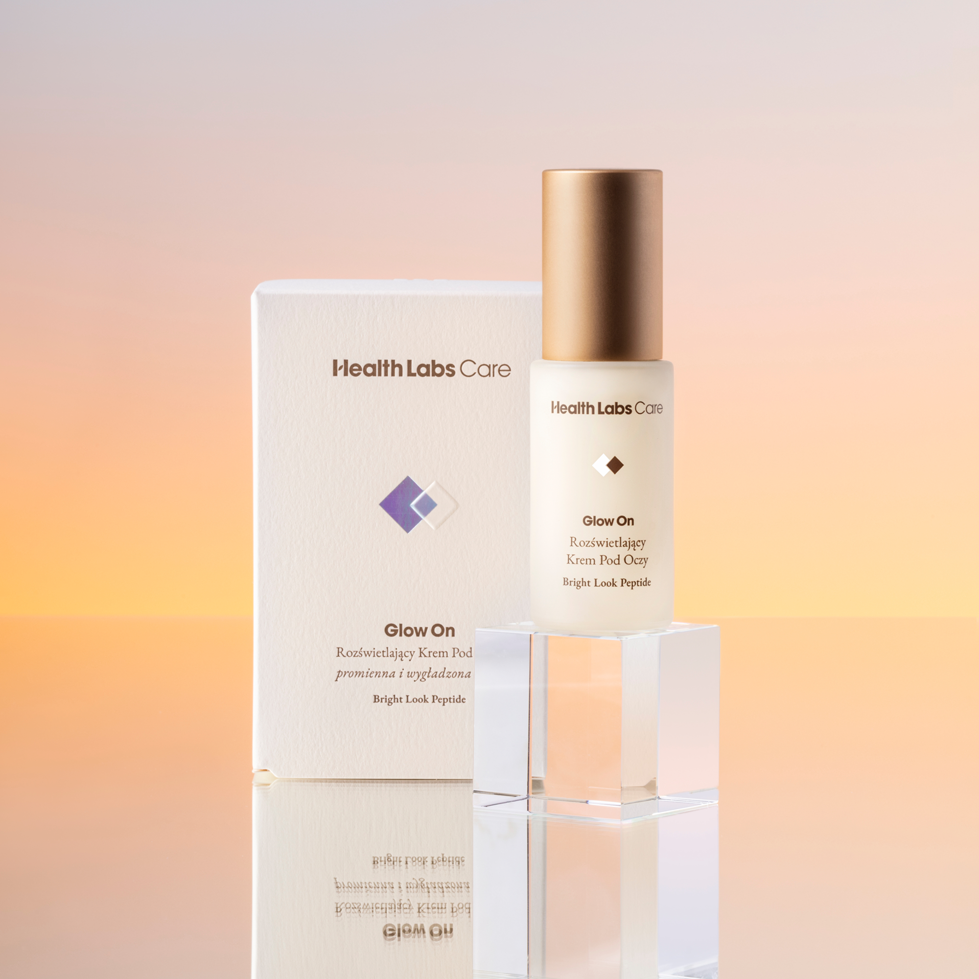 Health Labs Care, Glow On, rozświetlający krem pod oczy, 15 ml