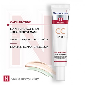 Pharmaceris N Capilar-Tone krem tonujący CC SPF30 dla skóry naczynkowej i nadreaktywnej 40 ml