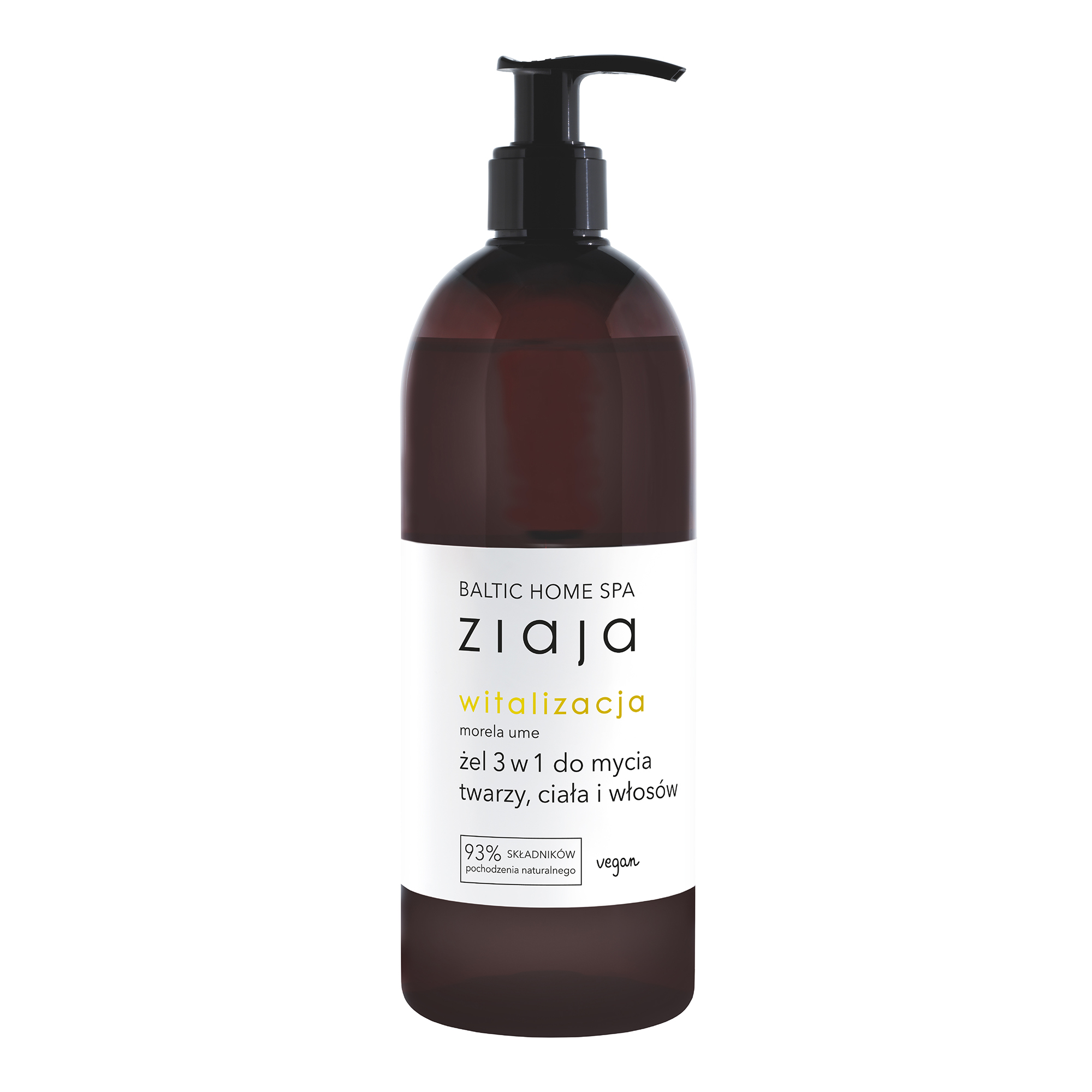 Ziaja Baltic Home Spa witalizacja, żel 3 w 1 do mycia twarzy, ciała i włosów, 500 ml