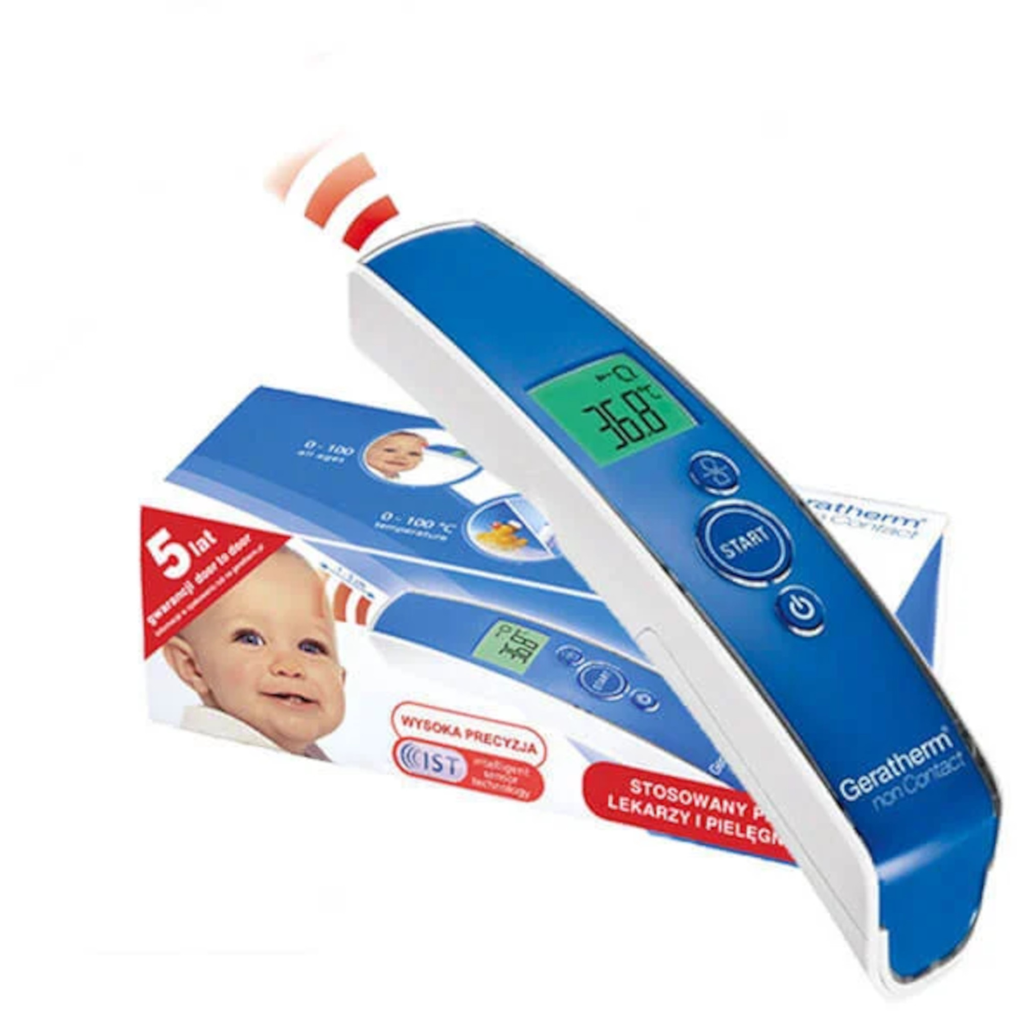 Geratherm Non Contact termometr bezdotykowy cyfrowy, 1 sztuka zdjęcie