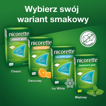 Nicorette Classic 2 mg guma do żucia 105 sztuk