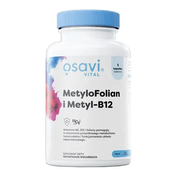 Osavi MetyloFolian i Metyl-B12, 120 kapsułek vege zdjęcie