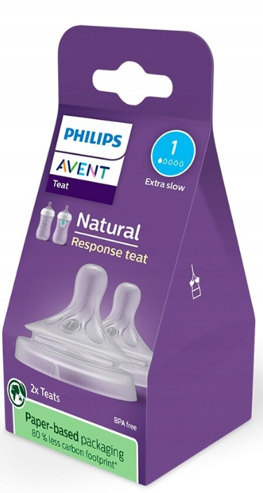 Avent Philips Natural Response Teat smoczek 0m+ 2 sztuki [SCY961/02] zdjęcie