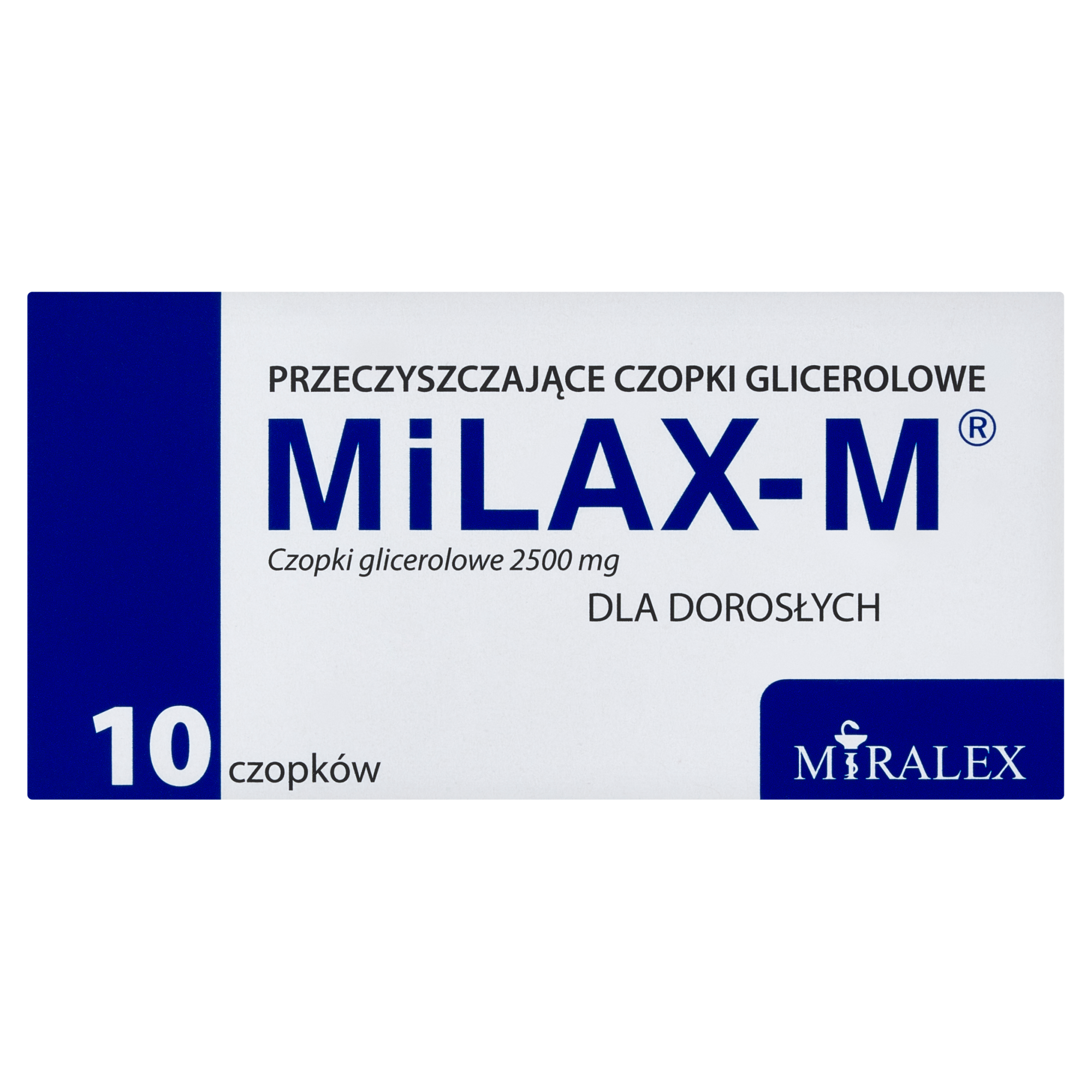 MiLAX-M Przeczyszczające czopki glicerolowe dla dorosłych, 10 czopków zdjęcie