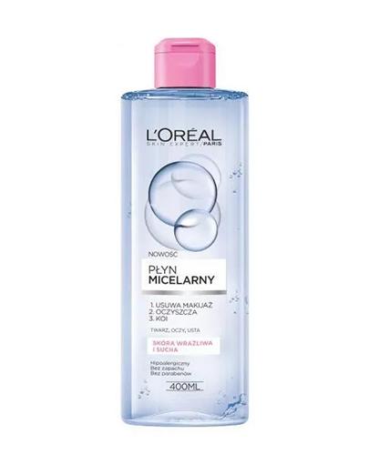 L'OREAL SKIN EXPERT Płyn micelarny do skóry wrażliwej i suchej - 400 ml zdjęcie