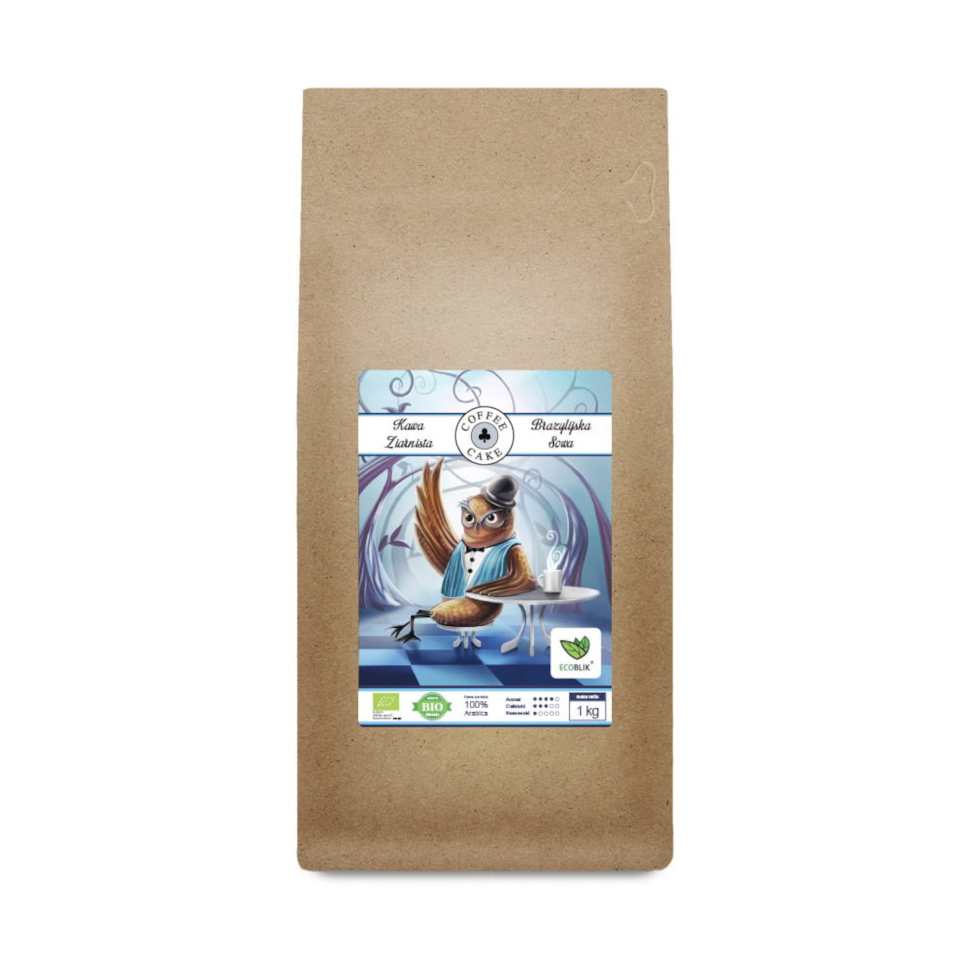 Ecoblik, Kawa Arabica Brazylijska Sowa Eko, 1 kg zdjęcie