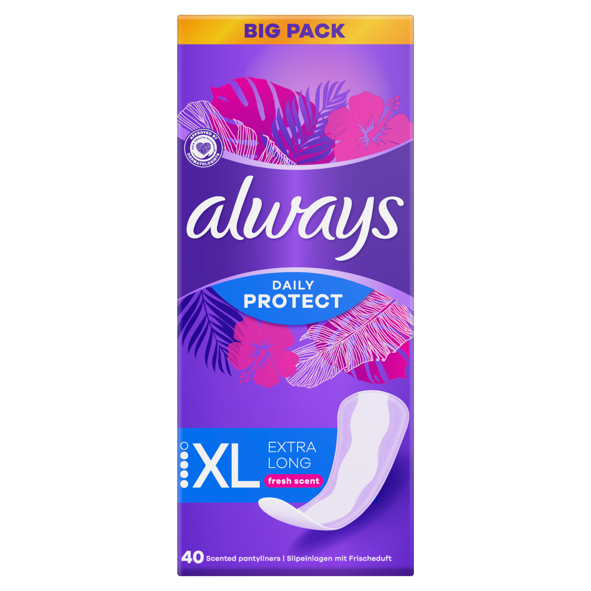 Always Daily Protect, Bardzo długie wkładki higieniczne, 40 sztuk zdjęcie
