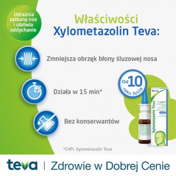 Xylometazolin Teva 1 mg/ml aerozol do nosa 10 ml
