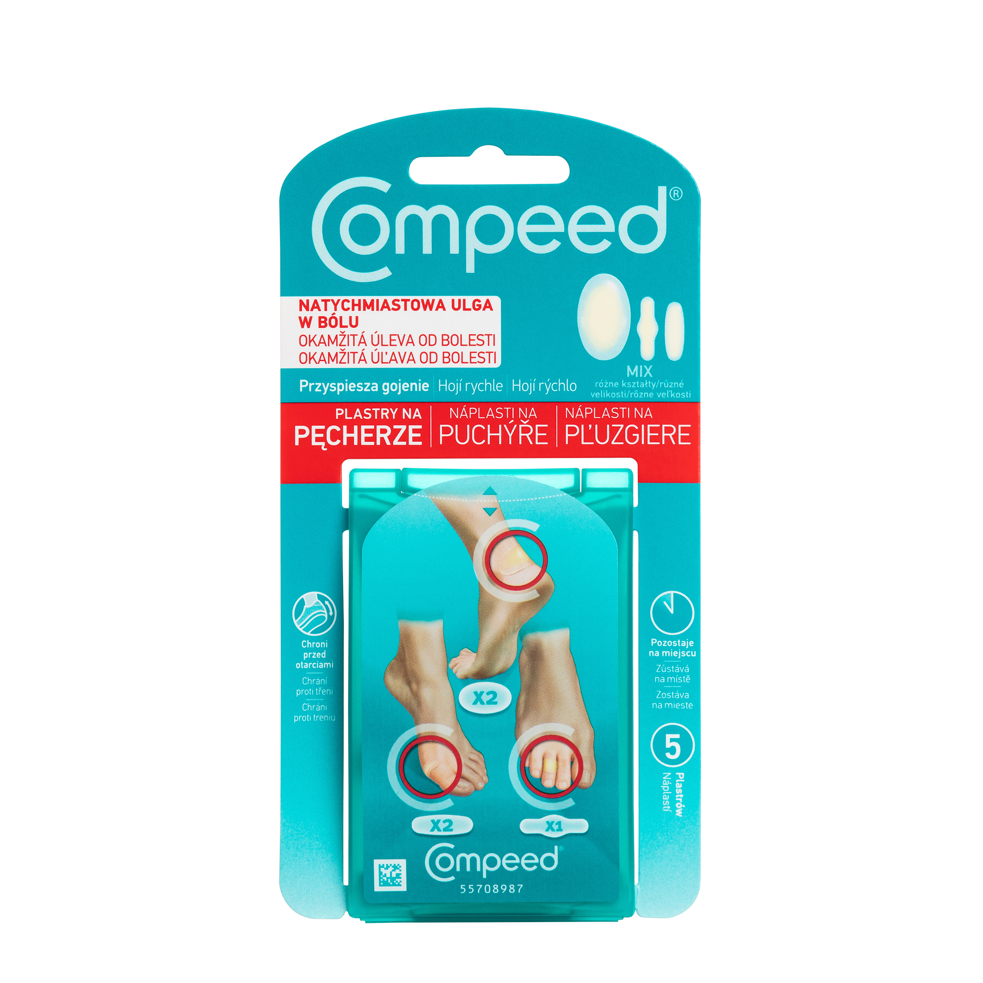 Compeed Pęcherze plastry do stóp mix 5 sztuk zdjęcie