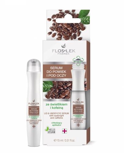 Flos-lek Serum do powiek i pod oczy ze świetlikiem i kofeiną - 15 ml Przeciw cieniom pod oczami - cena, opinie, stosowanie  zdjęcie