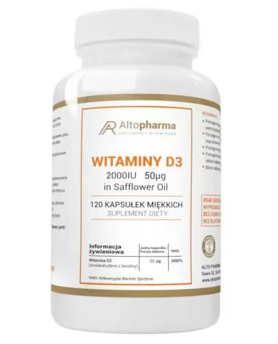 Altopharma Witaminy D3 2000 IU 50 µg 120 kapsułek miękkich zdjęcie