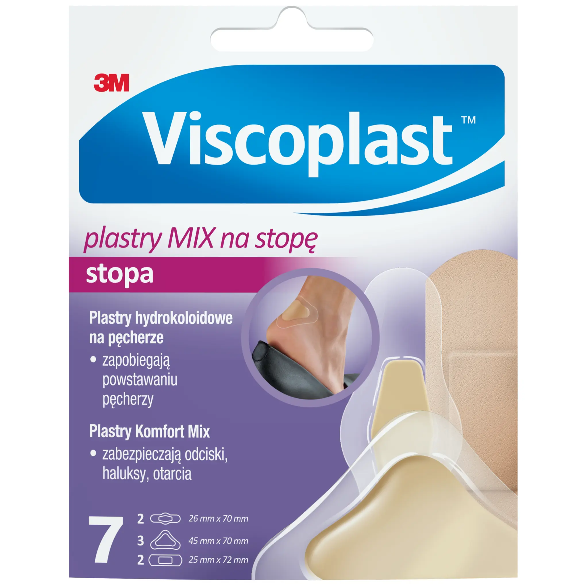Viscoplast, Plastry MIX na stopę, 7 sztuk zdjęcie