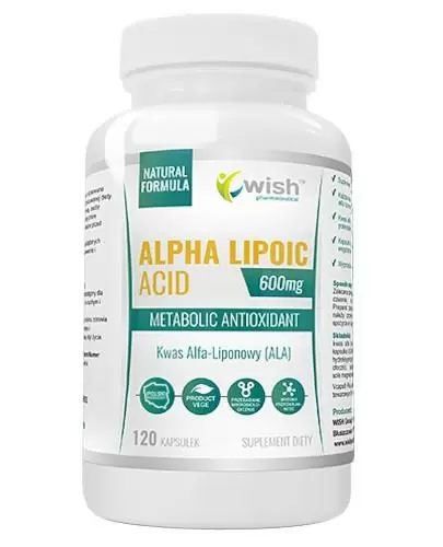 Wish ALA Kwas Alfa Liponowy 600 mg 120 kapsułek zdjęcie