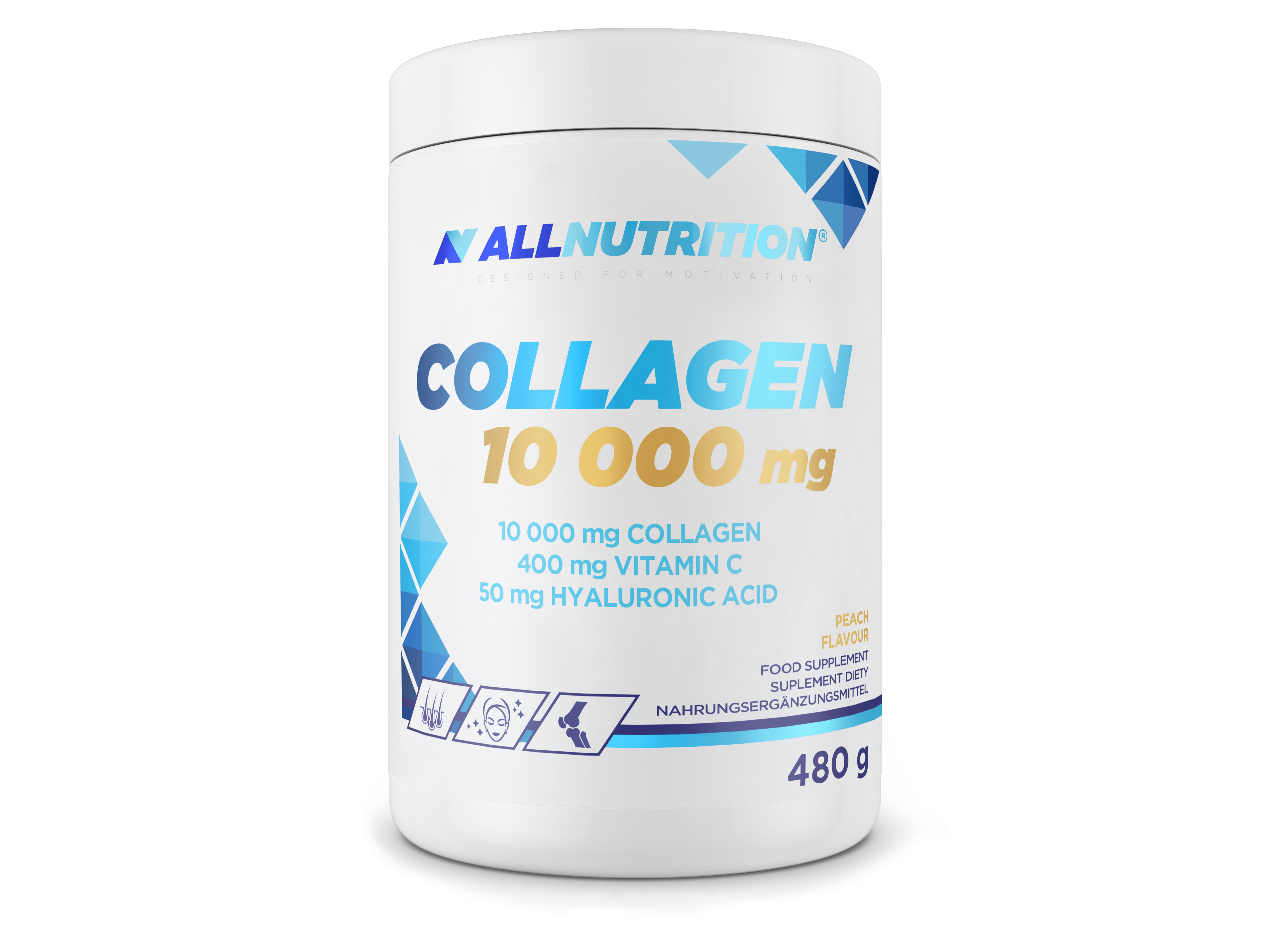 Allnutrition Collagen 10 000 mg Peach, proszek, 480 g