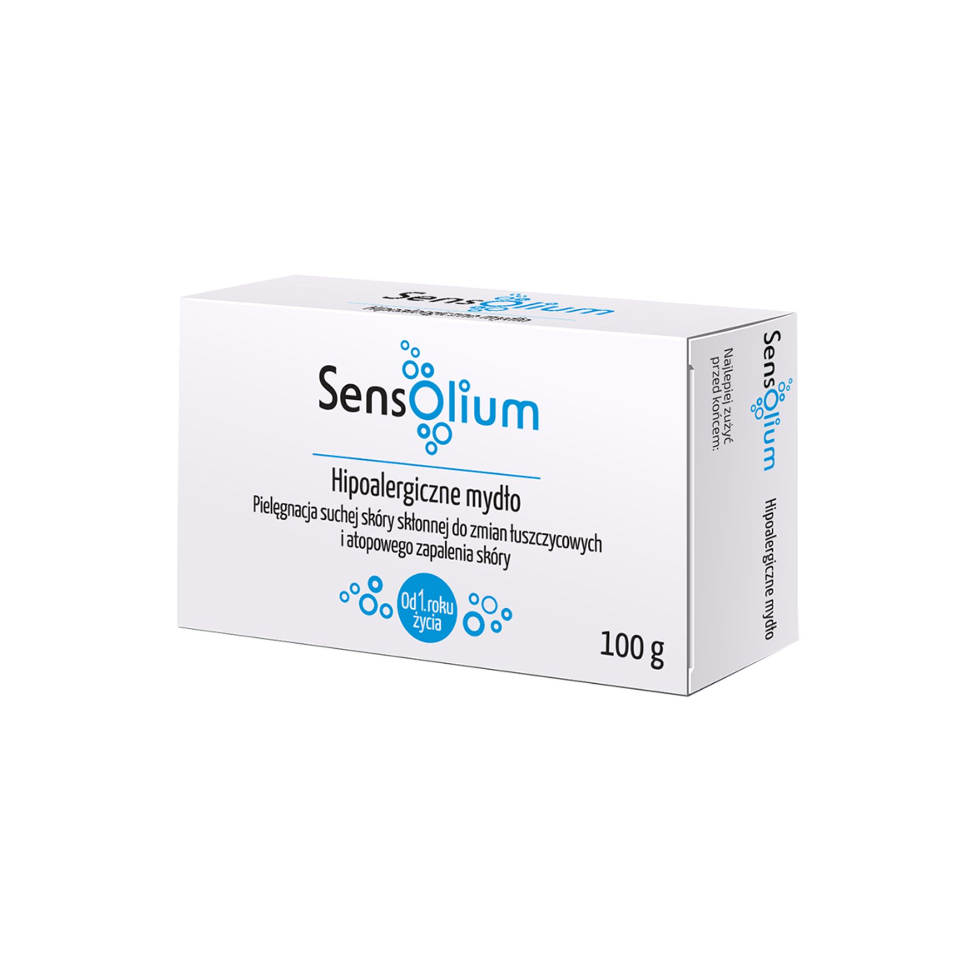 SENSOLIUM Hipoalergiczne mydło - 100 g. Do skóry suchej skłonnej do AZS. zdjęcie