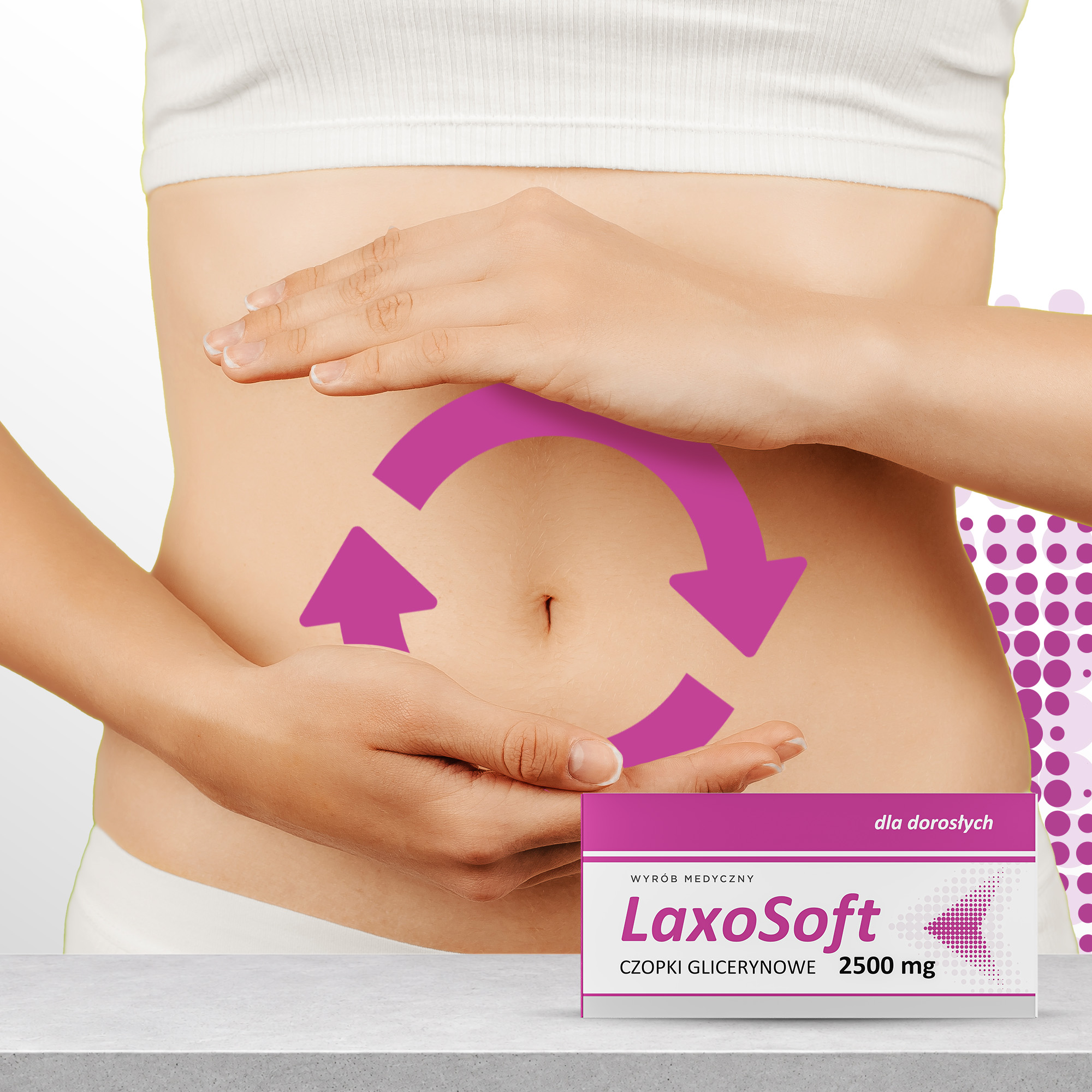 LaxoSoft Czopki Glicerynowe 2500 mg, 12 sztuk