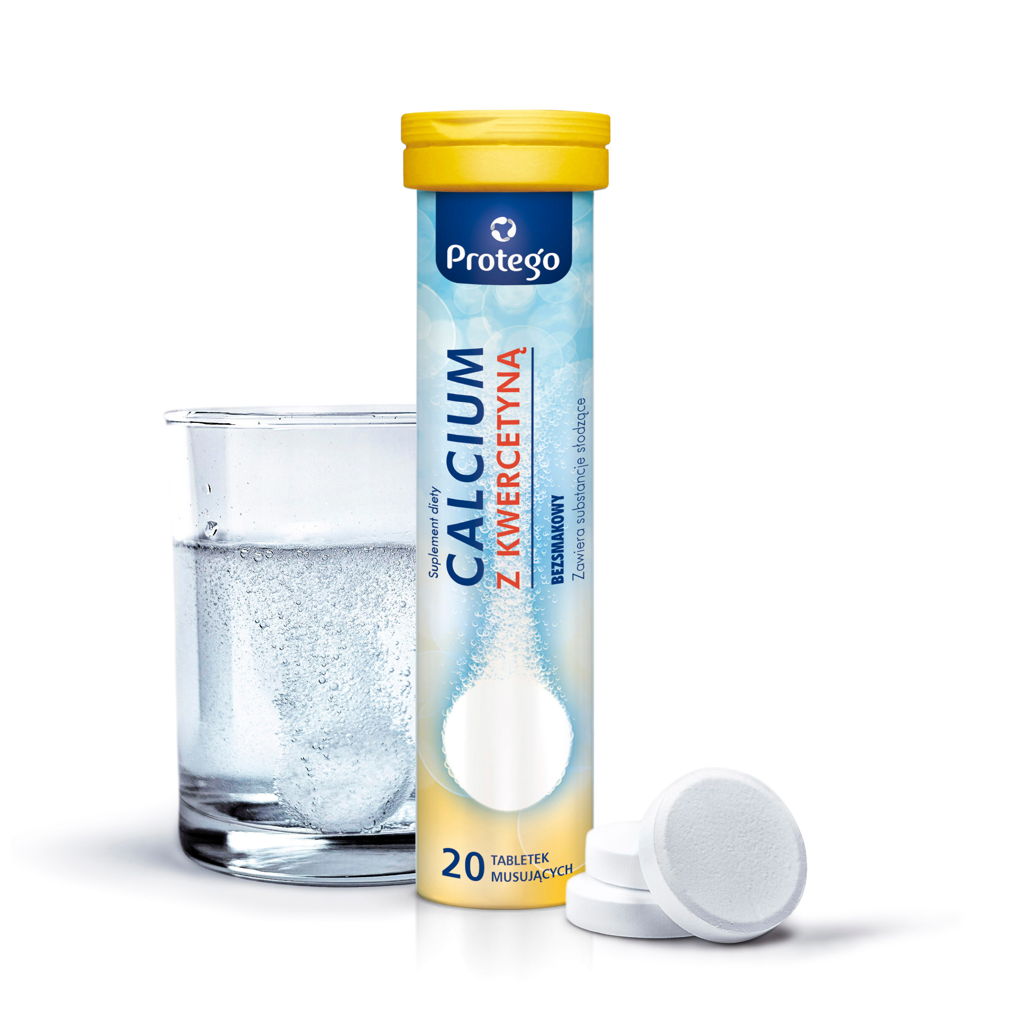 Salvum Labs, Protego Calcium z kwercetyną, tabletki musujące, 20 sztuk zdjęcie