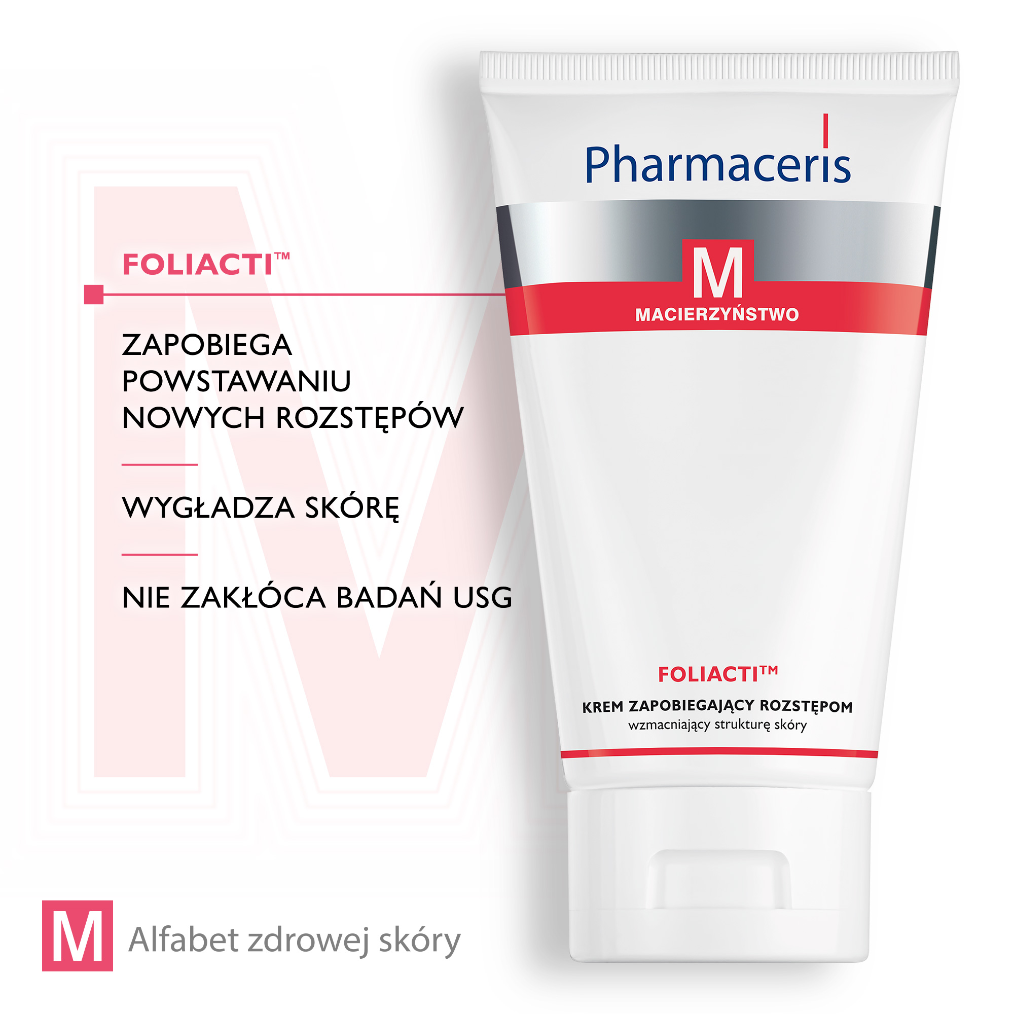 Pharmaceris M Foliacti Krem zapobiegający rozstępom wzmacniający strukturę skóry, 150 ml