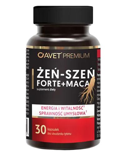 Avet Pharma Żeń - szeń Forte + Maca, 30 kaps., cena, opinie, składniki zdjęcie