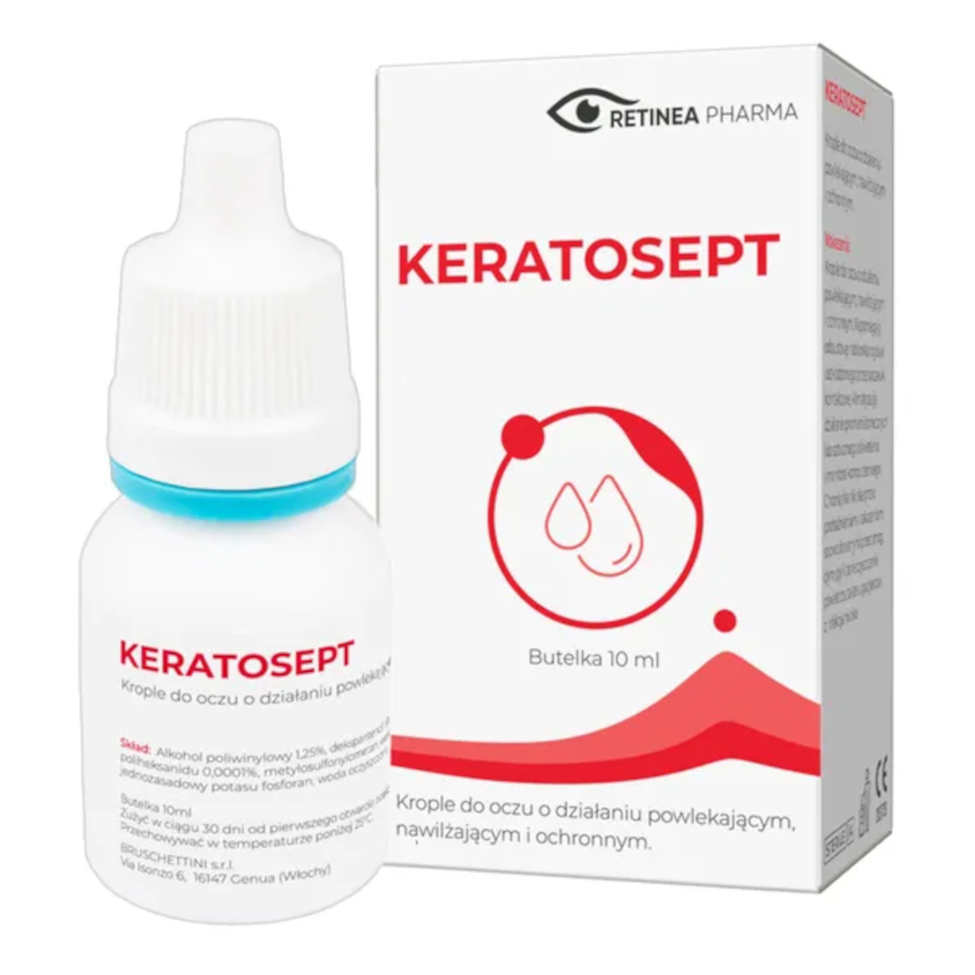 Keratosept, Jałowe krople do oczu w postaci hydrożelu, 10 ml zdjęcie