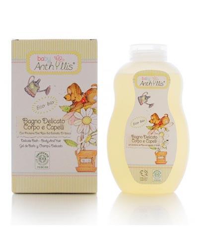 BABY ANTHYLLIS Delikatny płyn do kąpieli i szampon 2w1 z proteinami ryżu i ekstraktem z hibiskusa - 400 ml zdjęcie